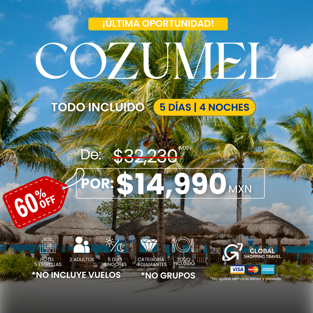 VIAJA A COZUMEL | GLOBAL SHOPPING TRAVEL